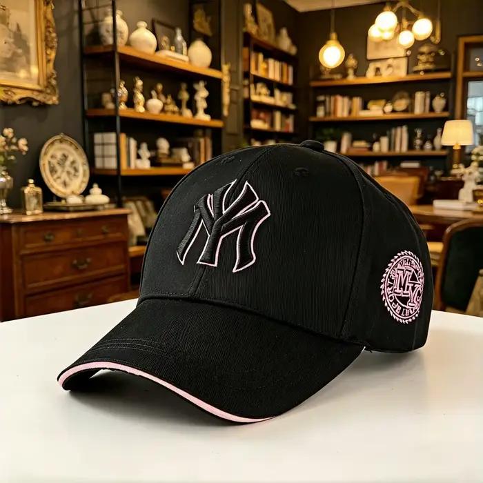 Casquette de baseball brodée avec logo de l'équipe de New York, décoration latérale élégante, casque
