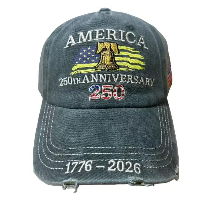 Casquette de baseball à thème drapeau américain commémorant le 250e anniversaire des États-Unis, cha
