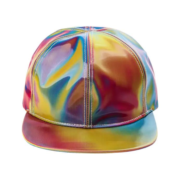 Mode Marty McFly sous licence pour arc-en-ciel couleur changeante chapeau casquette à bord plat reto