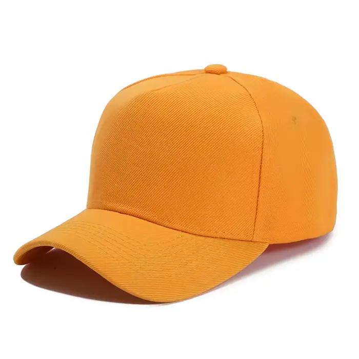 Casquettes de baseball vierges à 5 panneaux pour hommes et femmes, style simple Hip Hop, casquettes