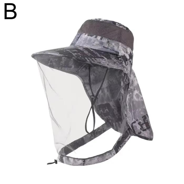 Chapeau de soleil anti-moustiques avec voile intégré et protection cou pour hommes et femmes, idéal
