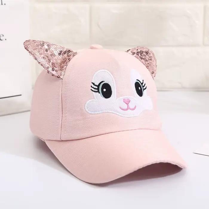 Casquettes d'été pour enfants, nouveaux chapeaux de dessin animé mignon avec oreilles de chat pour f