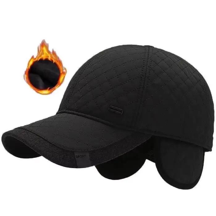 Casquette de Baseball plus épaisse pour hommes, chapeau de camionneur chaud avec oreillettes, pour p