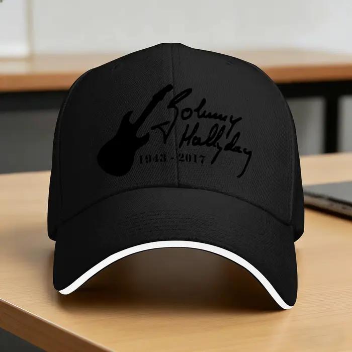 Casquette de baseball avec logo Johnny Hallyday, chapeau de camionneur décontracté d'été pour hommes