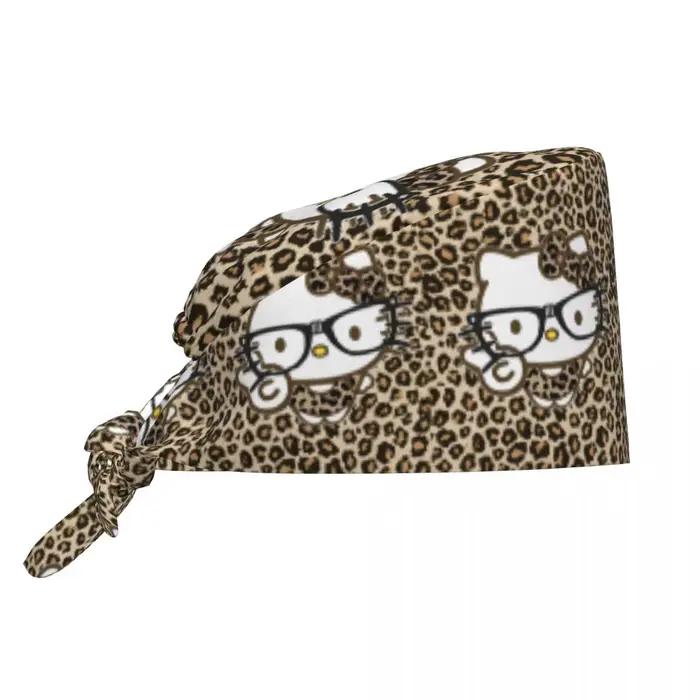 Casquette de bloc opératoire pour femmes et filles, rose, motif chaton, style Kawaii, imprimé classi