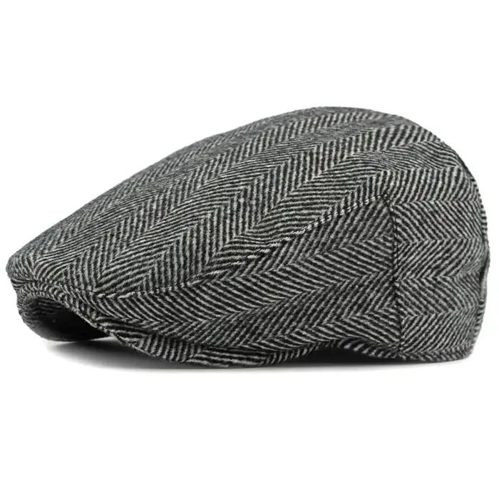 Bérets HT4407 pour hommes et femmes, chapeau d'automne et d'hiver, béret vintage d'artiste peintre e