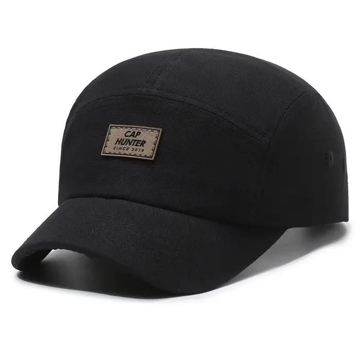 Casquette de baseball rétro marron à visière courte FS pour hommes, chapeau de créateur de marque de