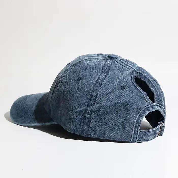 Casquette de baseball pour femme avec motif queue de cheval adaptée aux sports de plein air, course