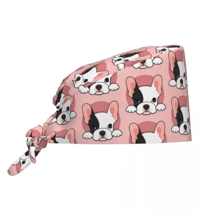 Casquette de travail de nettoyage de bouledogue français personnalisée, confortable, unisexe, pour c