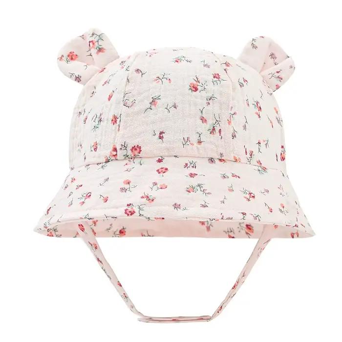 Chapeau d'été en mousseline de coton pour bébé, casquette Panama pour enfants, chapeaux de soleil do