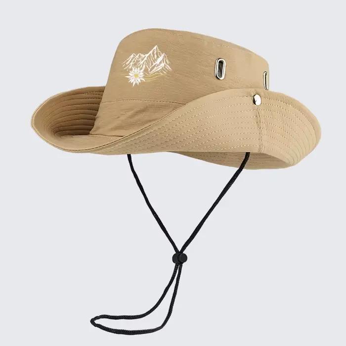 Chapeau de soleil d'extérieur à imprimé floral Mountain Peak - Chapeau de randonnée réglable à large