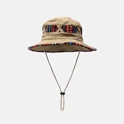 Chapeau de pêcheur à cordon de serrage, Vintage, pour hommes et femmes, protection solaire, pour l'e