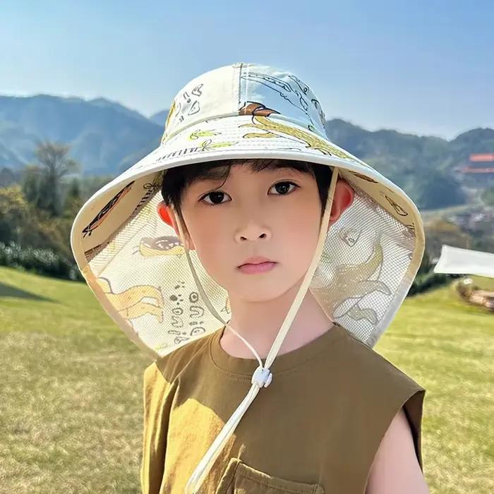Filles garçons casquette enfant 3-12 ans chapeaux de soleil enfants seau casquettes en plein air pla