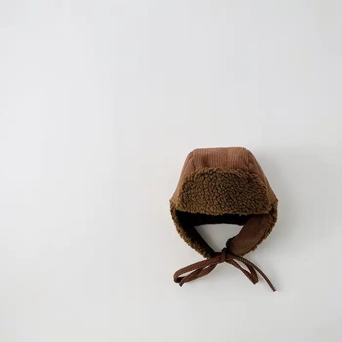 Chapeaux pour enfants hiver doublé polaire épaissi extérieur chapeau thermique oreille-réchauffement