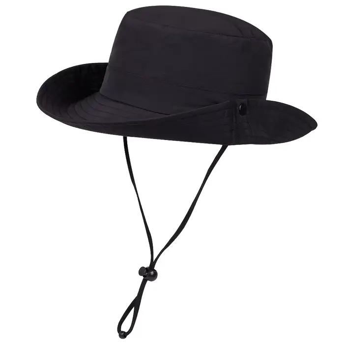Chapeaux d'été pour enfants, pour garçons et filles, couleur unie, respirant, chapeau de pêcheur, lé