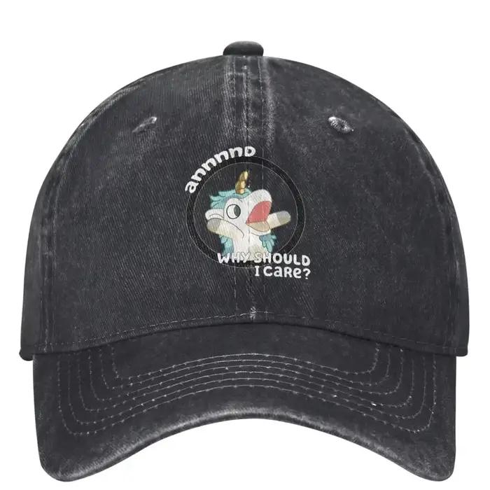 Casquette de Baseball délavée drôle Blueys Unicorse pourquoi devrait j'ai soin, chapeaux Hip Hop Vin