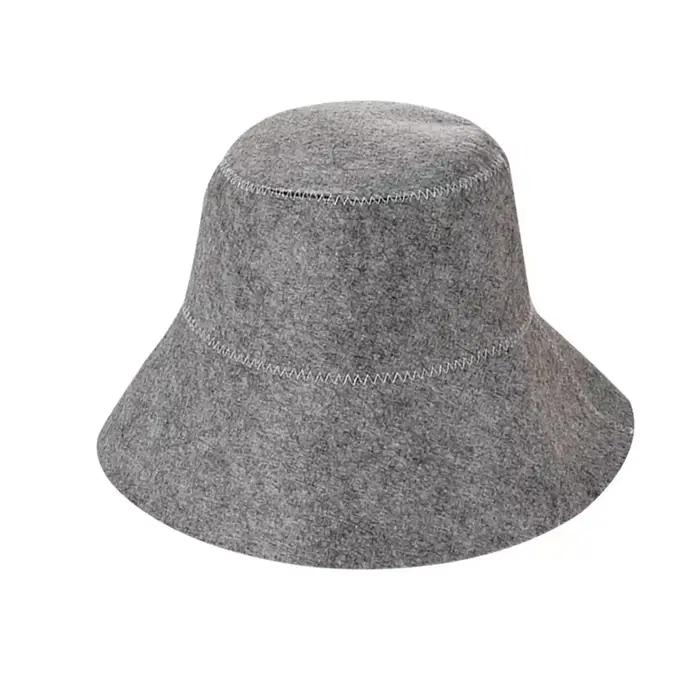 Chapeau de Sauna en feutre Anti-chaleur, 1 pièce, bonnet de douche en feutre de laine épais, Turban