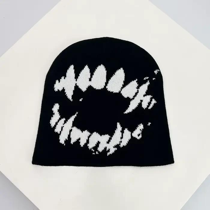 Chapeaux en laine de style américain avec lettre drôle, hip hop, chaud, bonnets, polyvalent, rue, mo