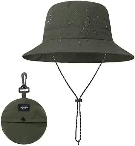 Chapeau de pêcheur imperméable pour femmes, Protection solaire d'été Anti-UV, Camping randonnée alpi