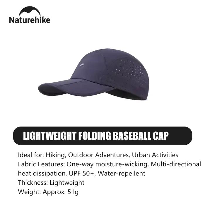 Casquette de baseball Naturehike pour l'extérieur, chapeau de randonnée UPF 50+, chapeau de soleil u