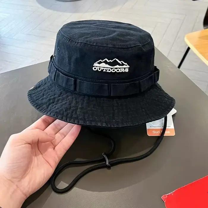 Chapeau de pêcheur brodé de gamme de montagne, unisexe, Protection solaire, chapeau de voyage, coule