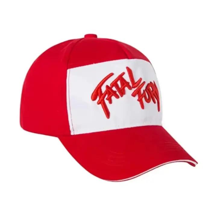 King of Fighters Fatal Fury Terry Bogard Cosplay casquettes de Baseball Cosplay réglable rouge brode