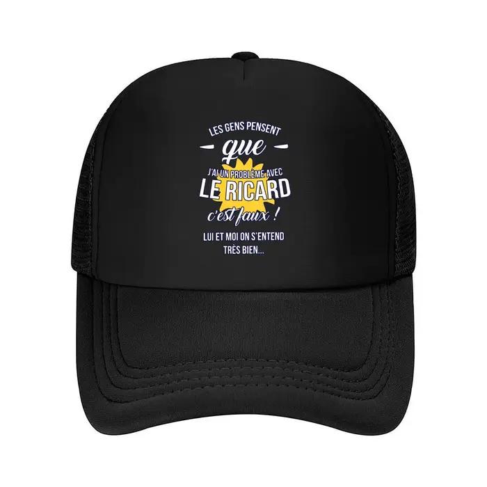 Ricard Joke Humorous - Casquette de baseball en maille inspirée avec texte français