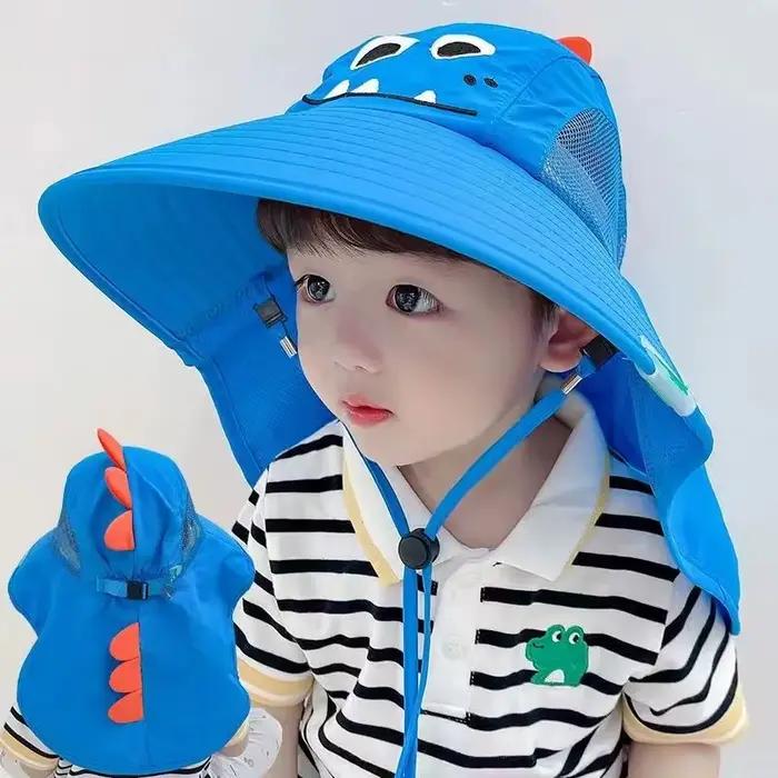 Chapeau d'été en plein air pour enfants, chapeau de soleil, couvre-oreille, Protection solaire, casq