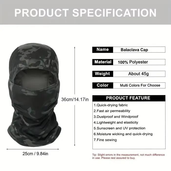 Cagoule de Camouflage, chapeau de cyclisme, masque complet, Sports de plein air, chasse, randonnée,