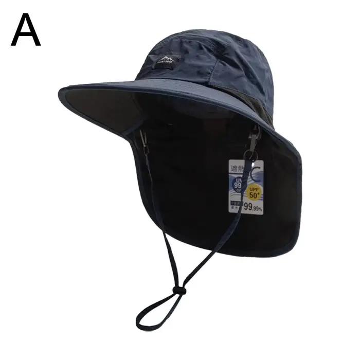 Chapeau d'Été à Large Bord pour Homme, Protection UV du Cou, Casquette anderImperméable à vaccage Ra