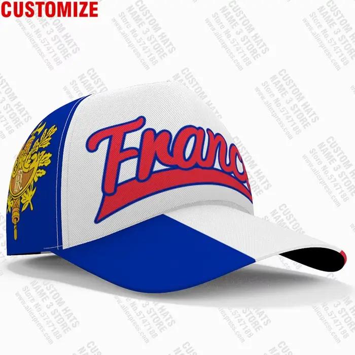 Casquettes de baseball France personnalisables gratuitement avec nom et logo d'équipe, chapeaux de v