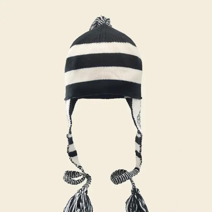 Chapeau NANA Anime Cosplay à Rayures et Pompon, Protection des Oreilles, Chapeau en Laine Lei Feng,
