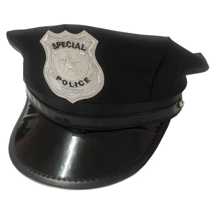 Mn Cosplay-Chapeau Octogonal de Carnaval, Chapeau de Performance Militaire, Chapeau de Police avec I
