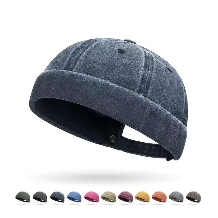 Casquette Hip-hop délavée style streetwear à visière souple - Chapeau de fermier unisexe et polyvalent