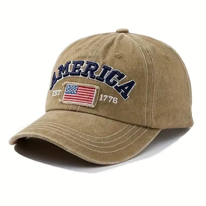 Casquette de baseball brodée vintage USA Feel