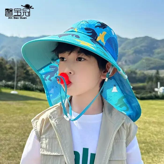 Filles garçons casquette enfant 3-12 ans chapeaux de soleil enfants seau casquettes en plein air plage randonnée