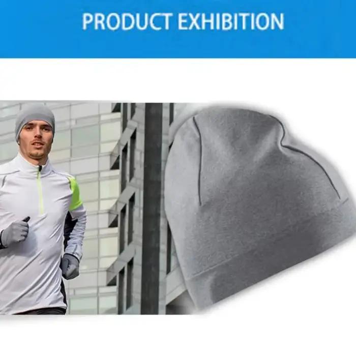 Bonnets d'hiver classiques coupe-vent couleur unie pour la course à pied