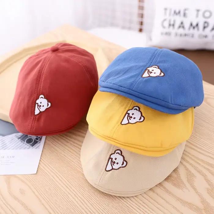 Béret d'été pour bébé, casquette coréenne ours pour enfants