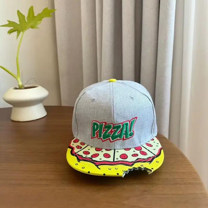 Casquette de baseball décontractée avec broderie PIZZA pour hommes et femmes