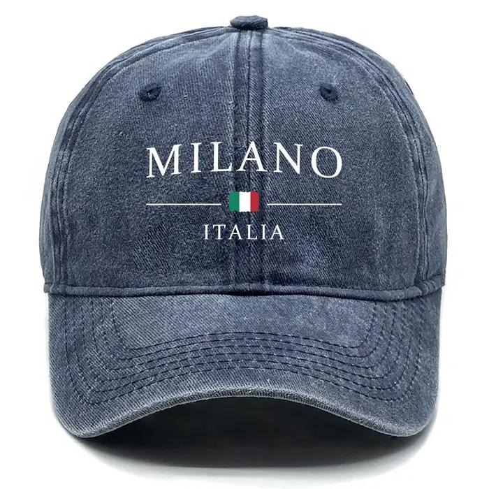 Casquette de baseball avec inscription « MILANO ITALIA »