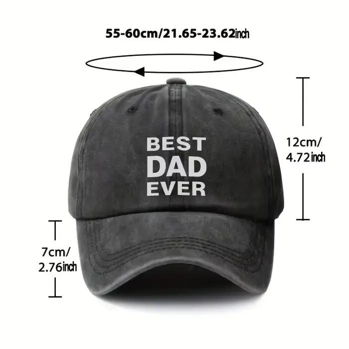 Casquette de baseball vintage délavée avec impression « BEST DAD EVER »