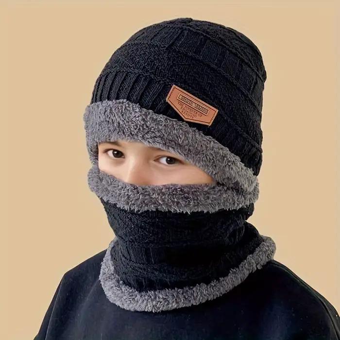 Ensemble de bonnets chauds épais pour garçons