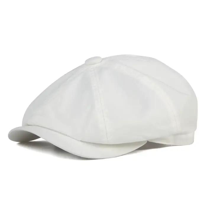 BOTVELA Chapeau Gatsby Newsboy pour Homme 100% Coton Vintage Plat Ivy Driving Cabbie Cap