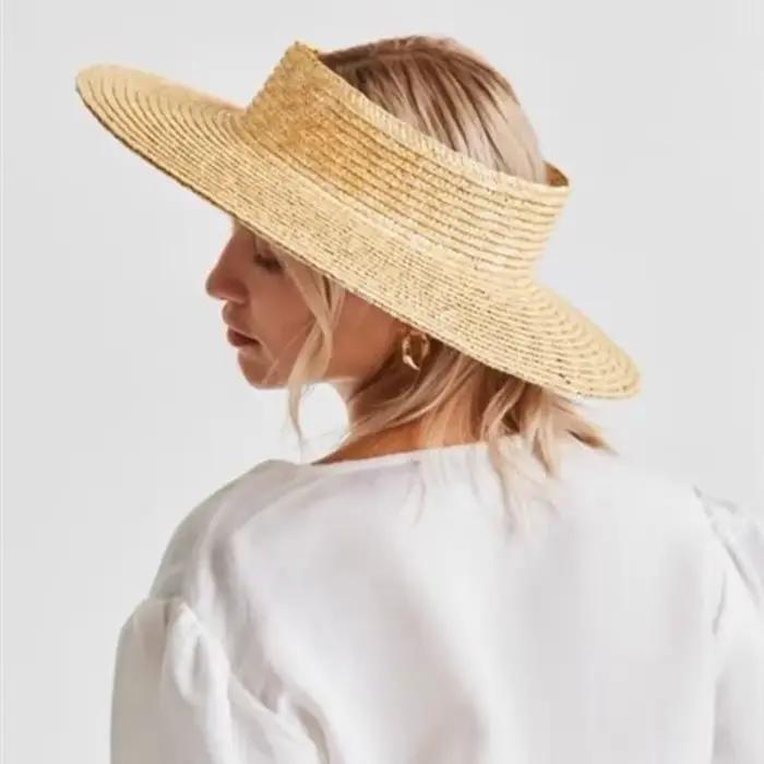 Chapeau de paille de plage élégant à large bord MYZOPER pour femmes protection UV occassions estivales et printanières
