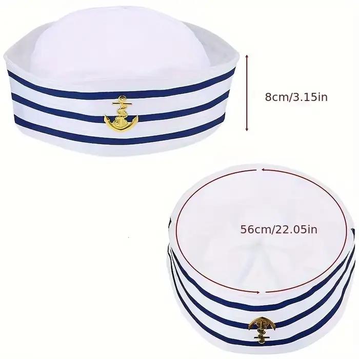 Chapeau de marin rayé bleu