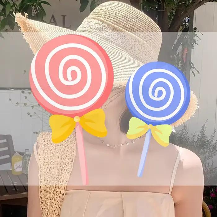 Chapeau de plage en paille surdimensionné pour femme avec nœud