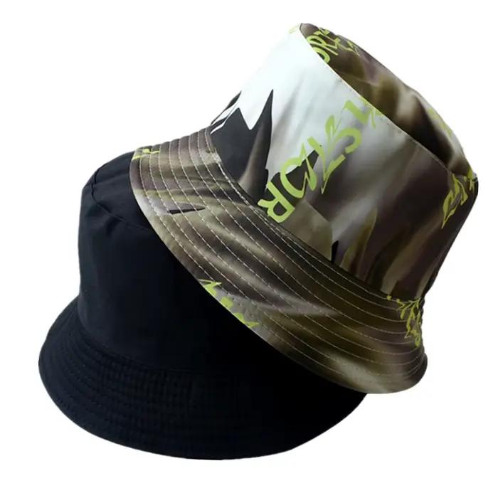 Chapeau seau Panda Double face pour hommes et femmes