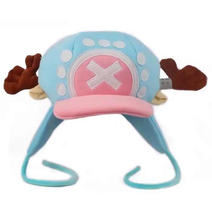 Anime Tony Tony Chopper Cosplay chapeau unisexe garçons filles doux confortable rose bleu deuxième génération Chopper dessin animé en peluche chapeau cadeau fête