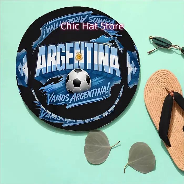 1 chapeau de pêcheur imprimé unisexe à motif de football argentin (2)