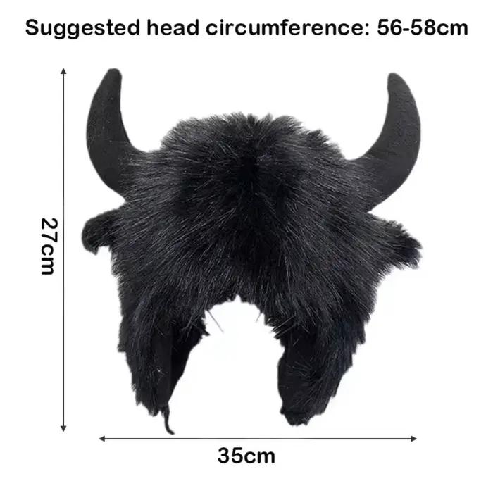 Chapeau Bullhead unisexe de haute qualité avec cornes